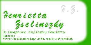 henrietta zselinszky business card